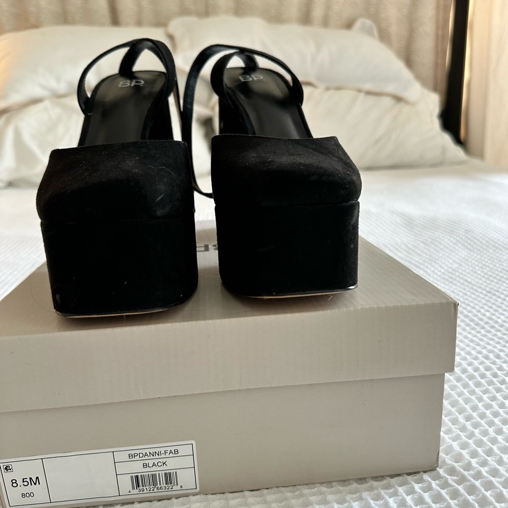 BP Danni Platform Black Suede